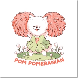 Pom Pomeranian - Cute Cheerleader Dog Gift Posters and Art